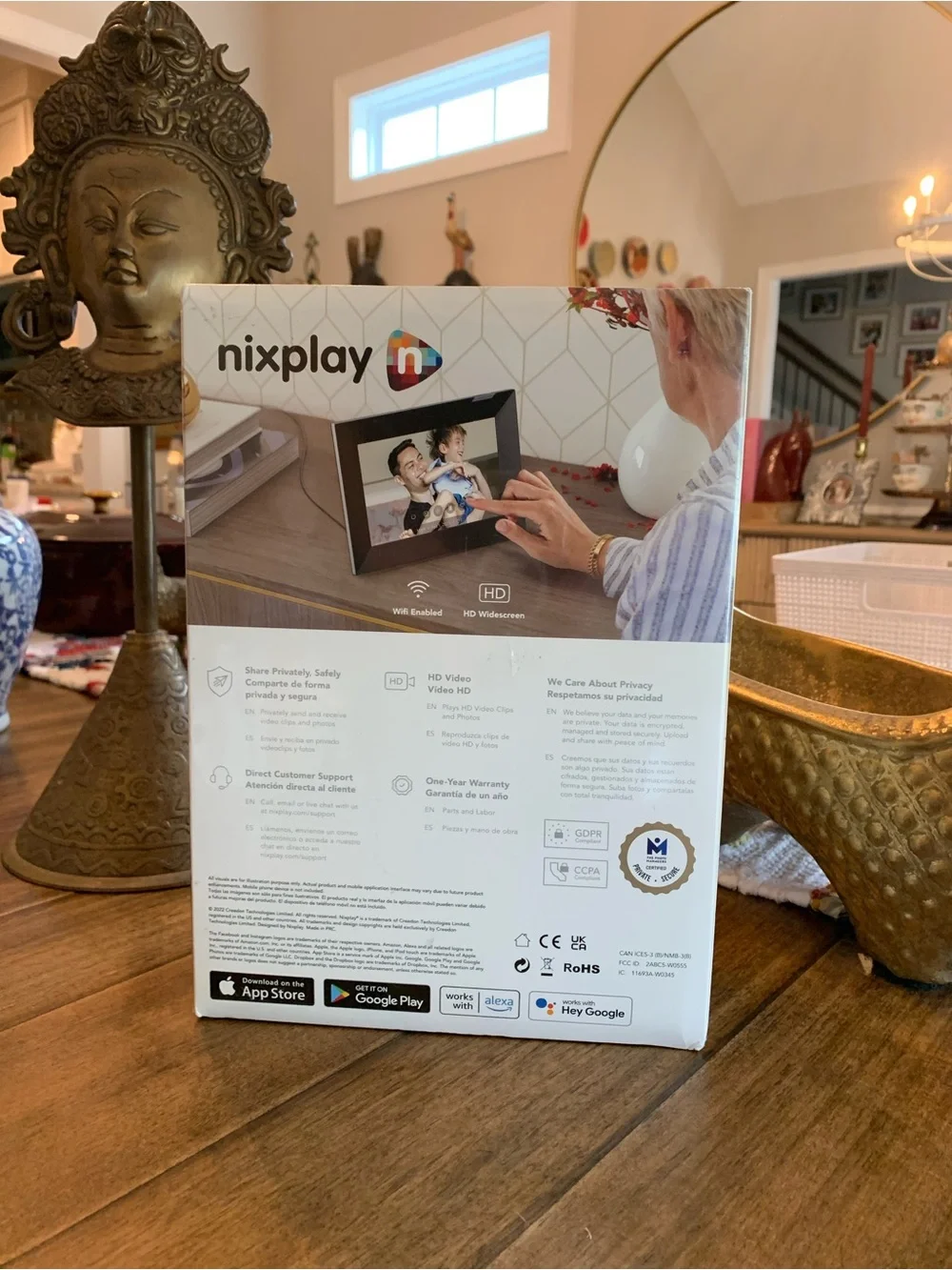 8-Inch Smart Digital Picture Frame - Black